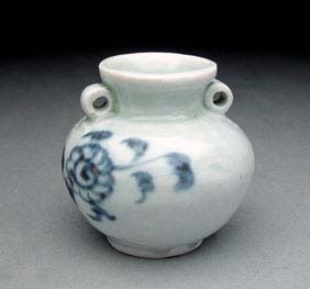 Appraisal: YUAN PORCELAIN JARLET Chinese th Century Yuan Dynasty blue and