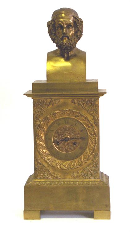 Appraisal: Louis Philippe style gilt bronze mantel clock th century