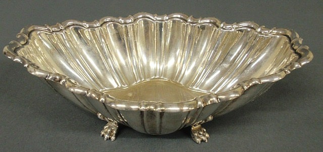 Appraisal: Sterling silver bowl with paw feet by Reed Barton h