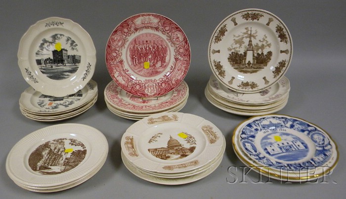 Appraisal: Twenty-seven Assorted Wedgwood U S States and Miscellaneous Ceramic Plates