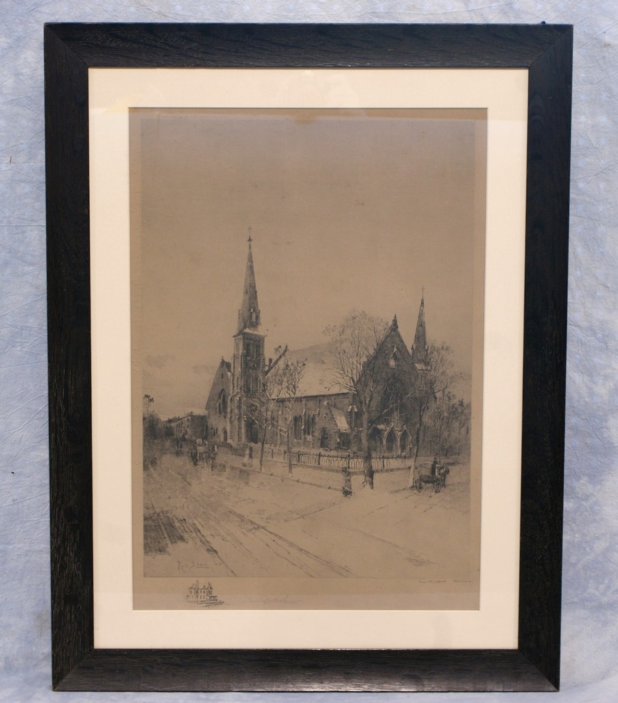 Appraisal: Robert Shaw American DE Engraving of Grace Methodist Episcopal Church