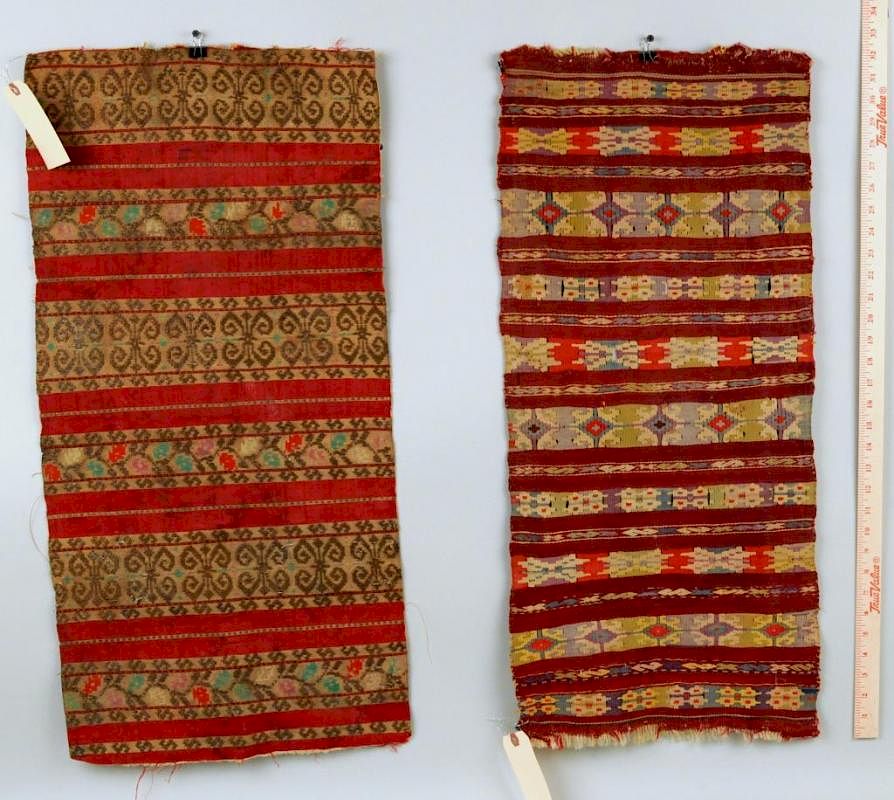 Appraisal: Two Early Romanian Textile Table Runners Two early Romanian table