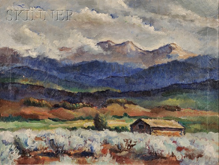 Appraisal: Attributed to Oscar Fehrer American - Cabin in the Valley