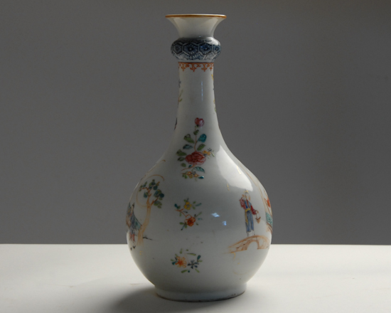 Appraisal: An th C Chinese Export Bottle Vase having enameled figures