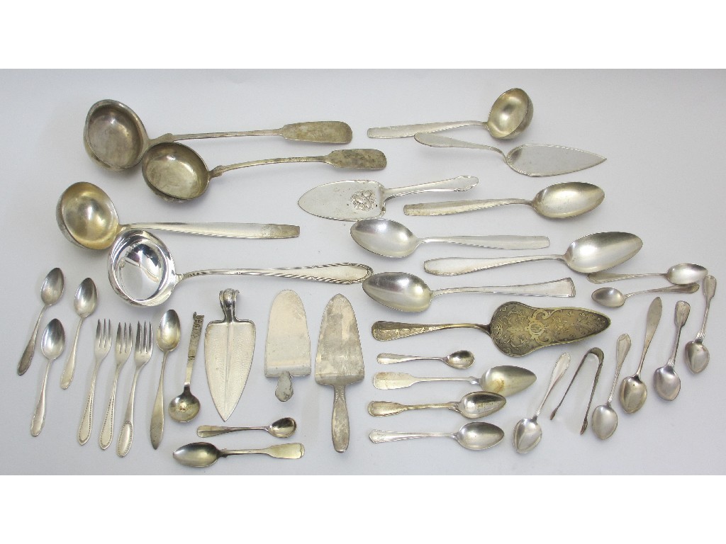 Appraisal: A selection of German silver flatware WMF Bruckmann Lubatz various