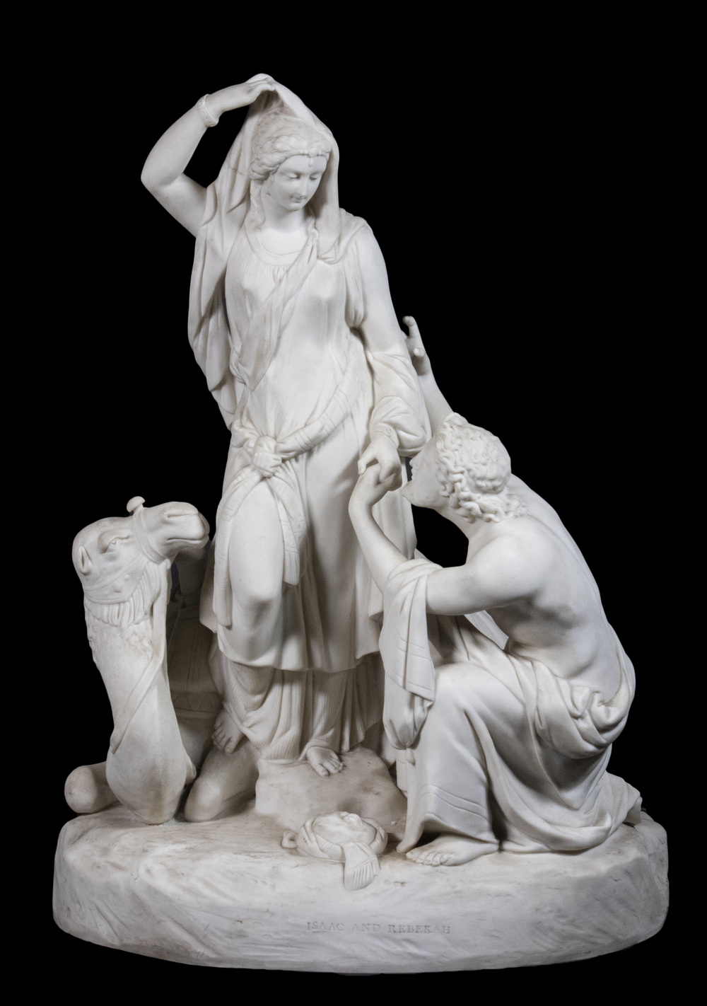 Appraisal: WEDGWOOD ATTRIBUTED PARIAN WARE FIGURE OF ISAAC AND REBEKAH BY