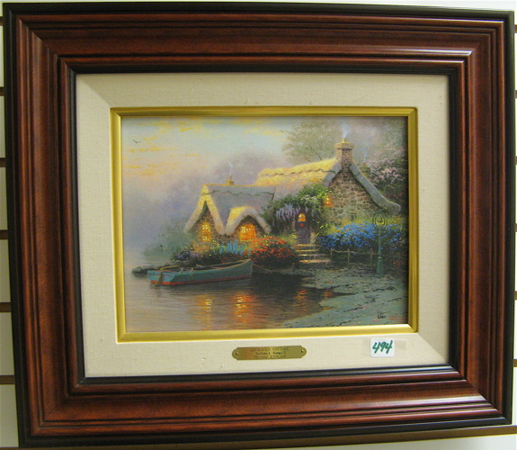 Appraisal: THOMAS KINKADE LIMITED EDITION OFFSET COLOR LITHOGRAPH embellished with oil