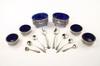 Appraisal: OPEN SALTS - Lot of six cobalt glass lined open