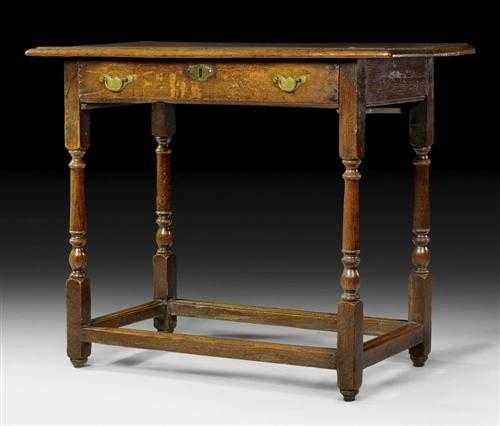 Appraisal: QUEEN ANNE OAK TABLE England circa With bronze mounts and