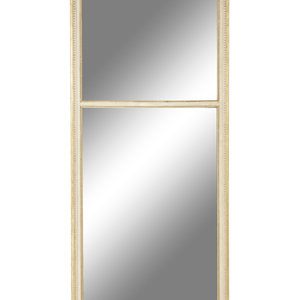 Appraisal: A White Painted and Parcel Gilt Pier Mirror First Half