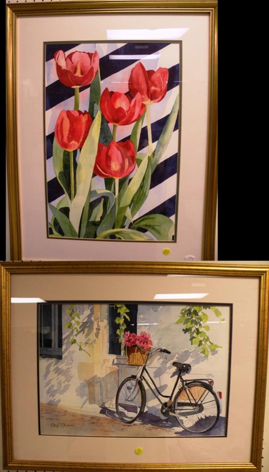 Appraisal: Two Cheryl S Jorgensen watercolors on paper the first of