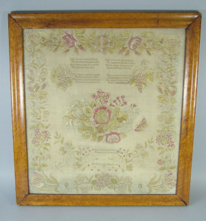 Appraisal: A sampler dated by Julia Caroline Anvill aged years with