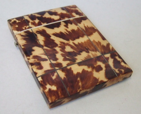 Appraisal: A tortoiseshell visiting card case th century