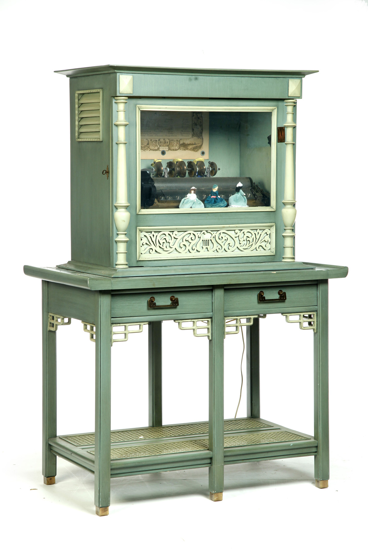 Appraisal: COIN OPERATED ELECTRIC CYLINDER MUSIC CABINET ON STAND Switzerland th