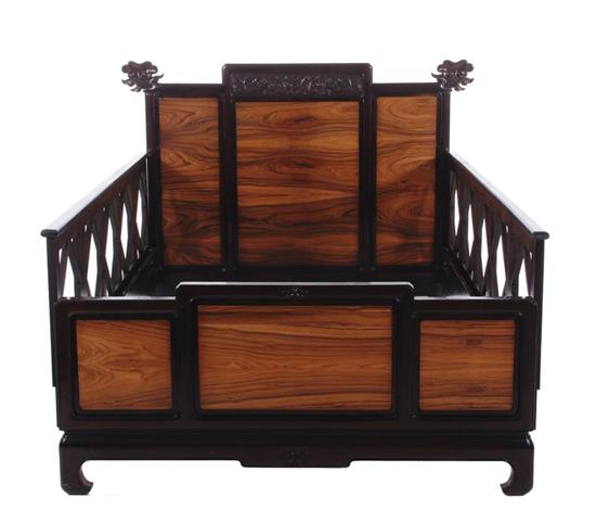 Appraisal: Asian-inspired bed by Baker H W L Provenance Estate of