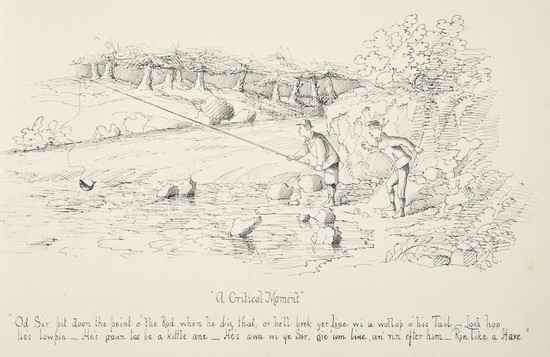 Appraisal: C R O Salmon Fishing Drawn and Lithographed by R