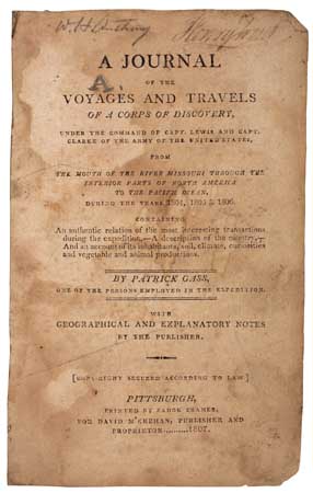 Appraisal: EARLIEST ACCOUNT OF THE LEWIS CLARK EXPEDITION LEWIS AND CLARK