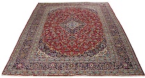 Appraisal: A Large Kashan Carpet ca early mid th Century This