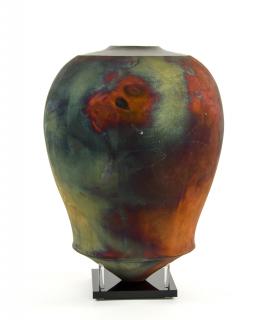 Appraisal: JACKIE GREEVES American th st century Untitled Black matte raku