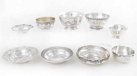 Appraisal: American sterling bowls and dishes circa comprising Towle Louis XIV