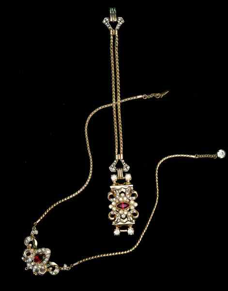 Appraisal: Coro Costume Jewelry Collection A matching Coro necklace and bracelet