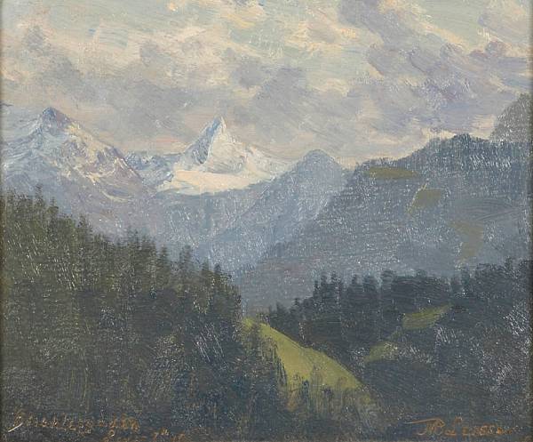 Appraisal: Martin B Leisser American - An Alpine Scene of Berchtesgaden