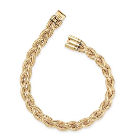 Appraisal: Triple Strand Gold Snake Chain Necklace Forstner Estimate -