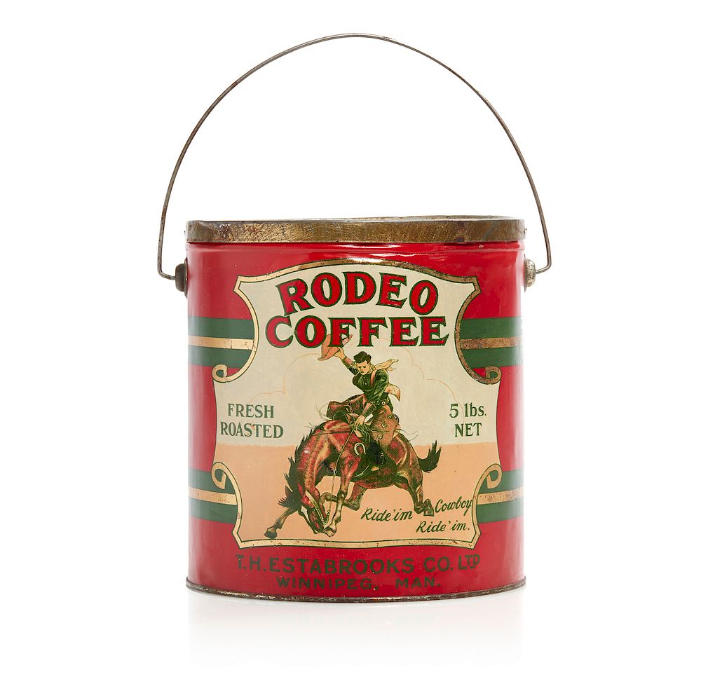 Appraisal: Rodeo Coffee Can Restored Large Rodeo Coffee Fresh Roasted lb