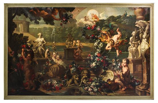 Appraisal: Sale Lot Artist Unknown Continental th Century Untitled Baroque Garden