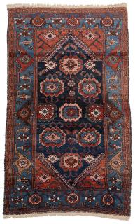 Appraisal: Hamadan Rug early to mid- th century repeating patterns on