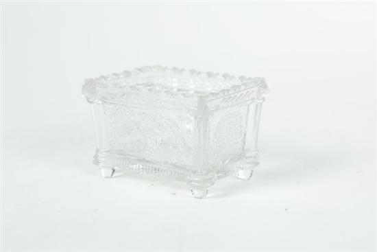 Appraisal: LACY GLASS SALT American nd quarter- th century pressed glass