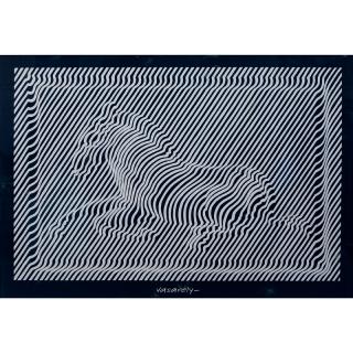 Appraisal: Victor Vasarely French Hungarian - Zebra Silkscreen in Black on