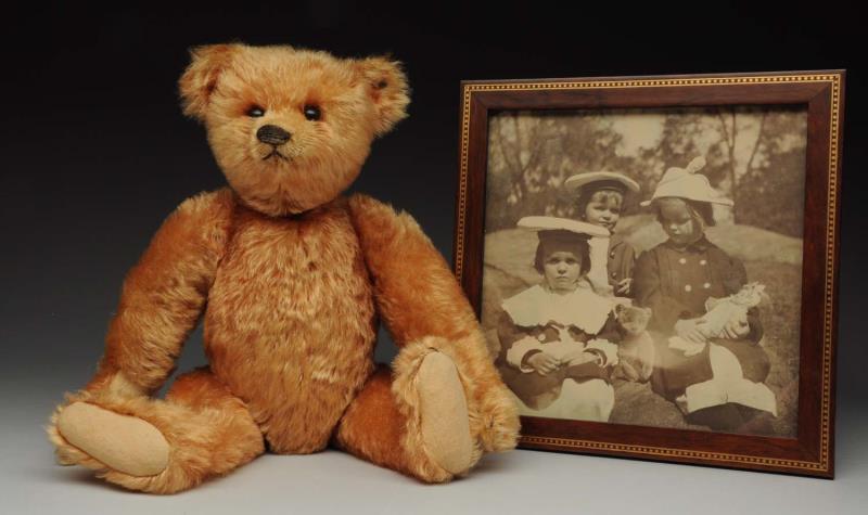 Appraisal: Steiff Apricot Color Teddy Bear Includes a written history of