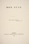 Appraisal: X-RARE FIRST EDITION - 'Don Juan' by Lord Byron the