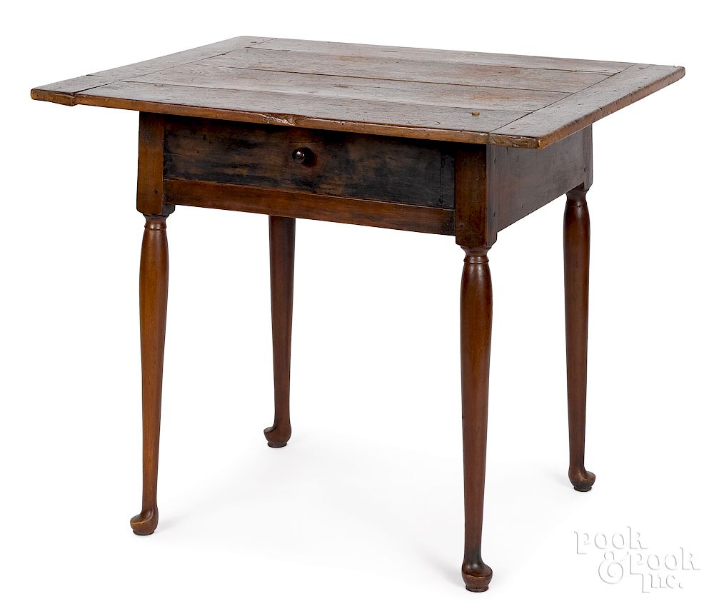 Appraisal: New England Queen Anne cherry tavern table Exclusive on Bidsquare