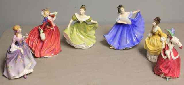 Appraisal: Royal Doulton Porcelain Figures Elaine Christmas Morn Lyne Autumn Breeze