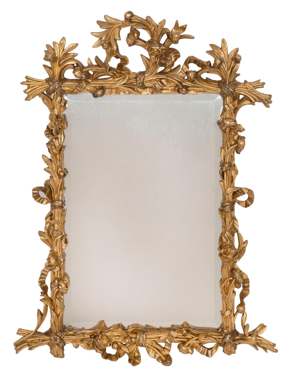 Appraisal: CONTINENTAL-STYLE MIRROR TH CENTURY HEIGHT WIDTH CONTINENTAL-STYLE MIRROR th Century