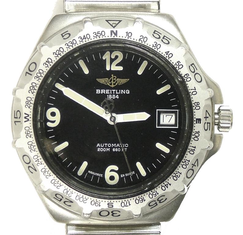 Appraisal: Breitling automatic stainless steel gentleman's diver's wristwatch rotating bezel and