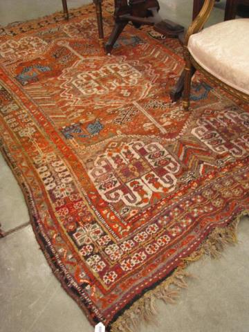 Appraisal: Oriental rug ' x ' Afghan type tribal design semi-antique