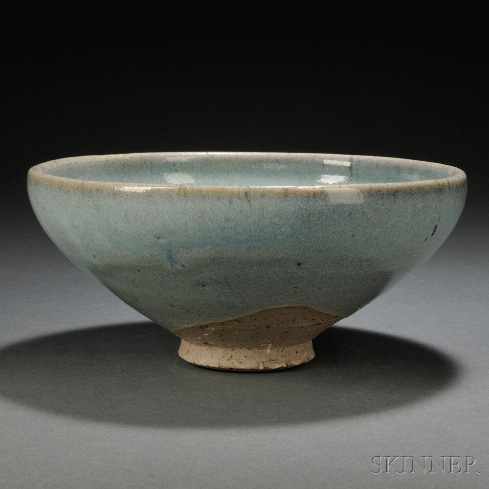 Appraisal: Contemporary Jun-ware-style Bowl China conical the circular foot rising to