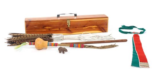 Appraisal: Sale Lot A Kiowa Peyote Box and Contents including a