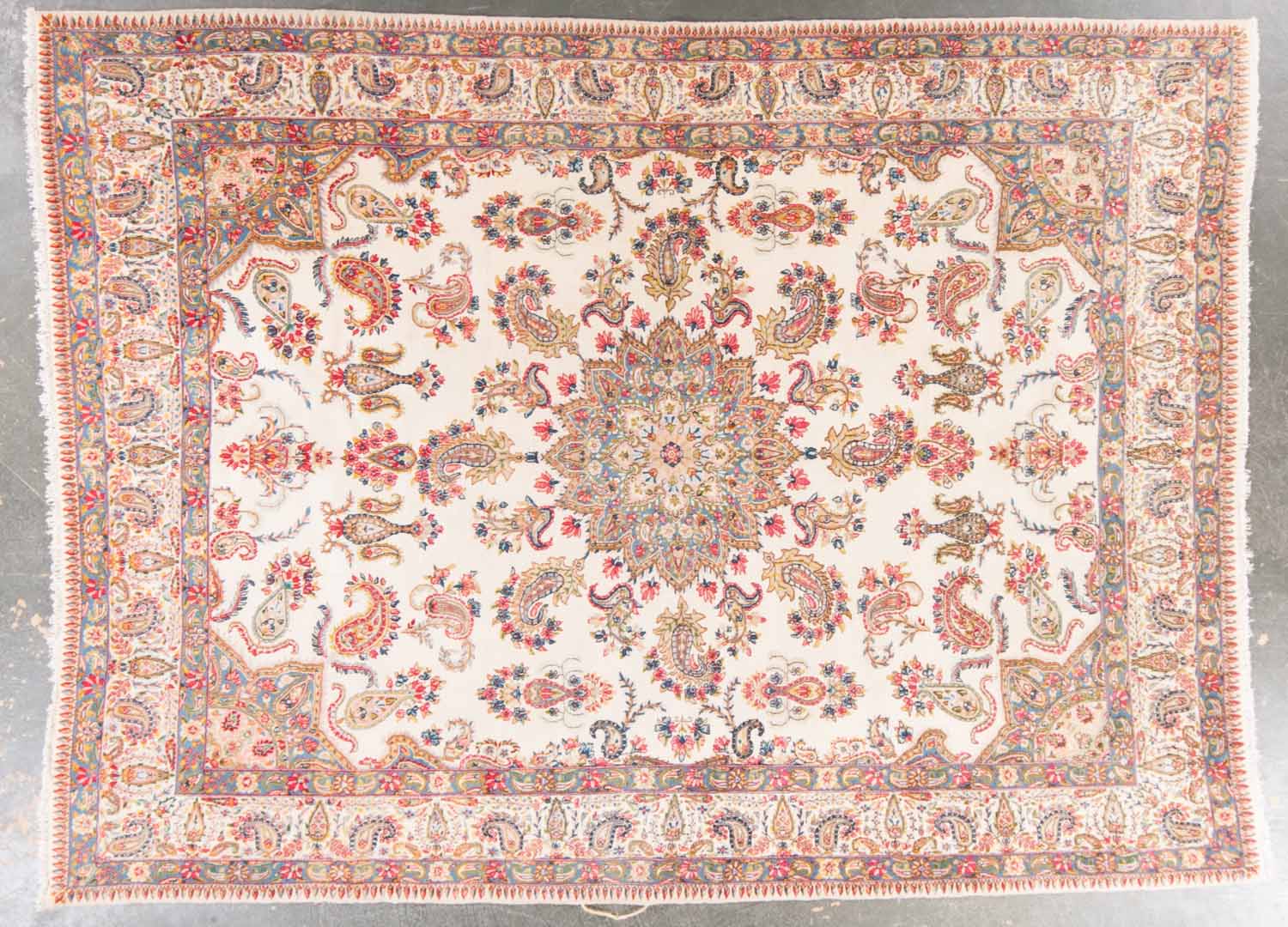 Appraisal: Semi-antique Kerman carpet approx x Iran circa