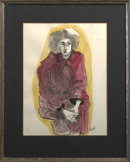 Appraisal: Janice R Sachse American New Orleans b Self-Portrait in Red