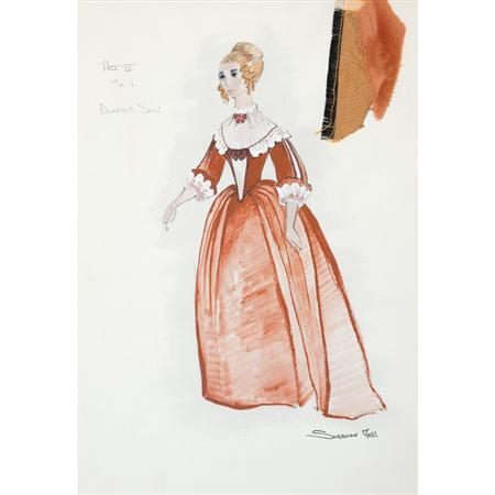 Appraisal: Suzanne Mess Canadian th Century Costume Design for Beverly Sills