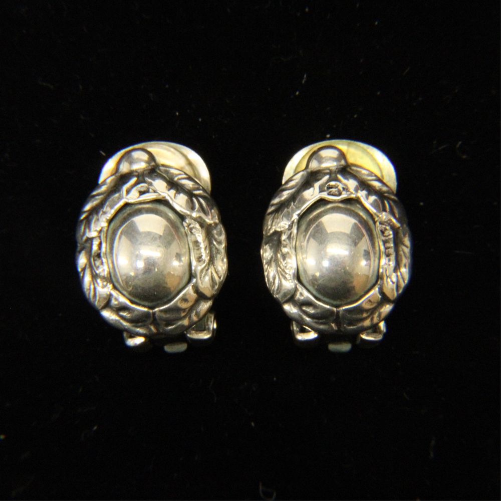 Appraisal: Georg Jensen Heritage Earrings A pair of sterling silver Georg