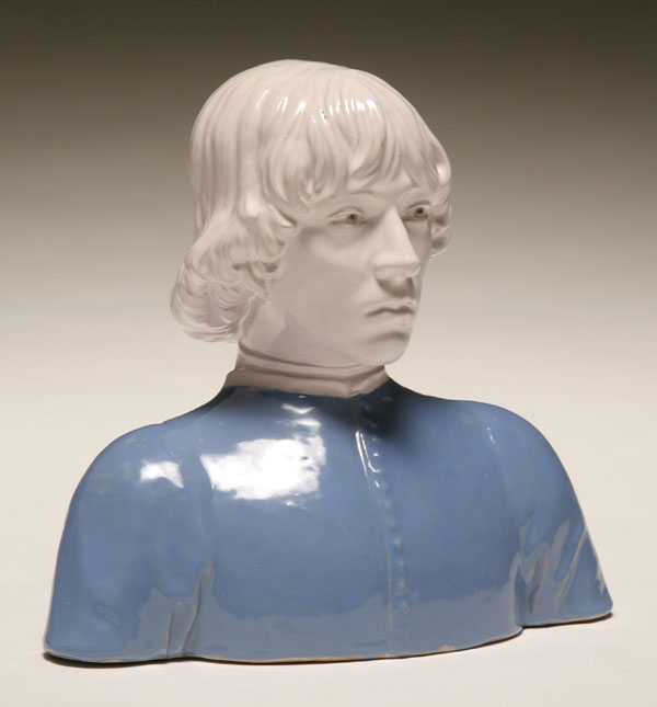 Appraisal: Italian Cantagalli maiolica quarter length bust of Piero de' Medici