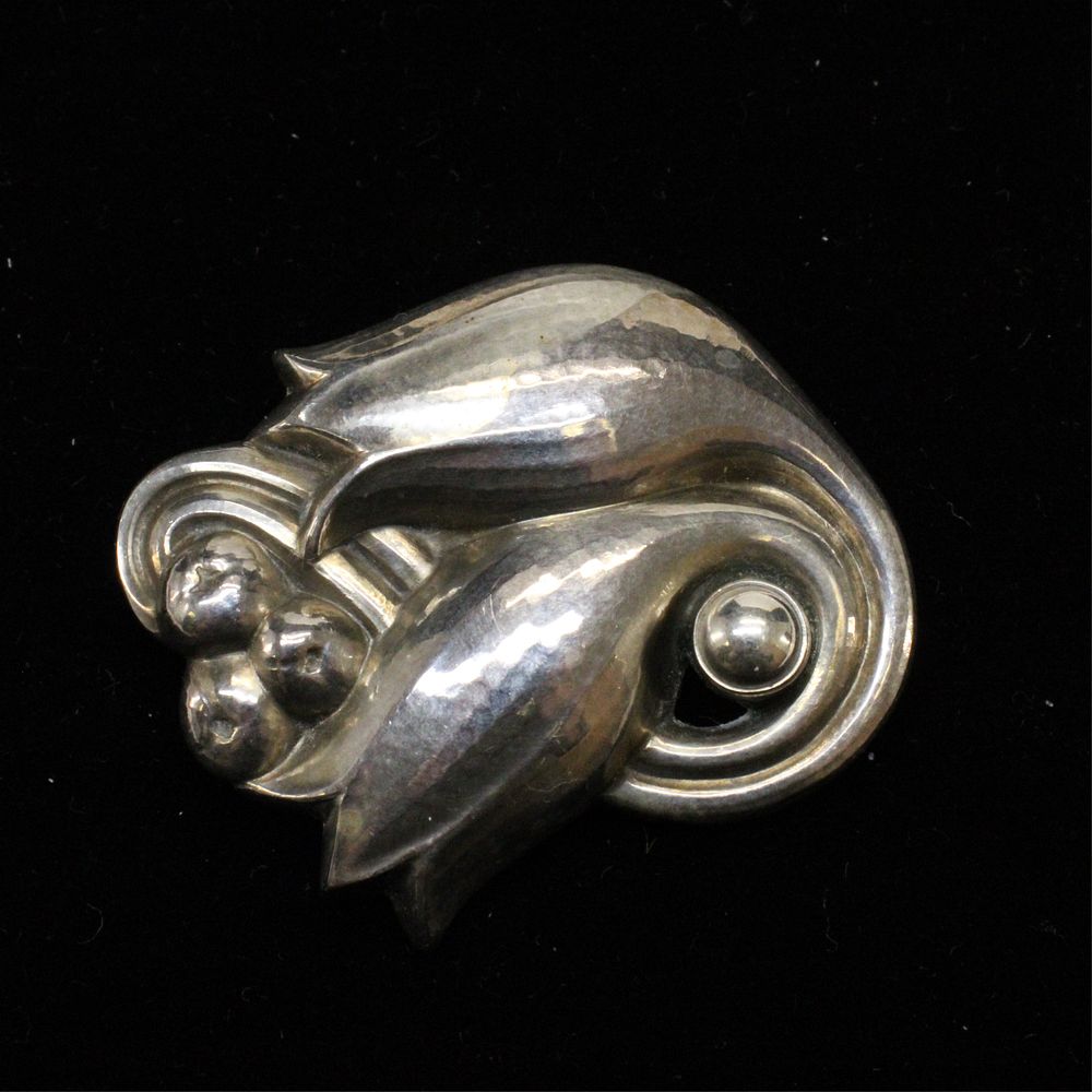 Appraisal: Georg Jensen Tulip Brooch C A vintage sterling silver Georg