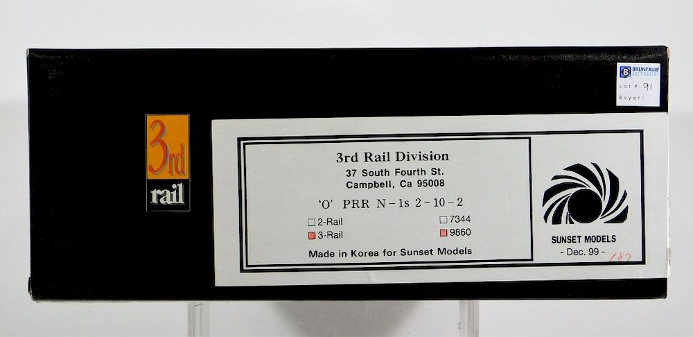 Appraisal: rd Rail PRR N- s - - O Gauge Model