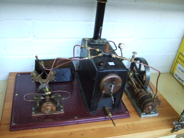 Appraisal: A scratch built steam engine with fly wheel th century