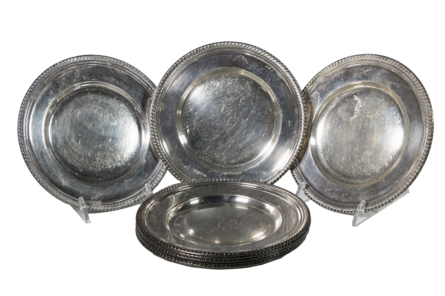 Appraisal: GORHAM STERLING PLATES Set of Sterling Silver Plates by Gorham